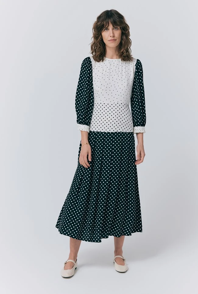 Iris Crepe Polka Dot Midi Dress 4 Iris Crepe Polka Dot Midi Dress - Image 2