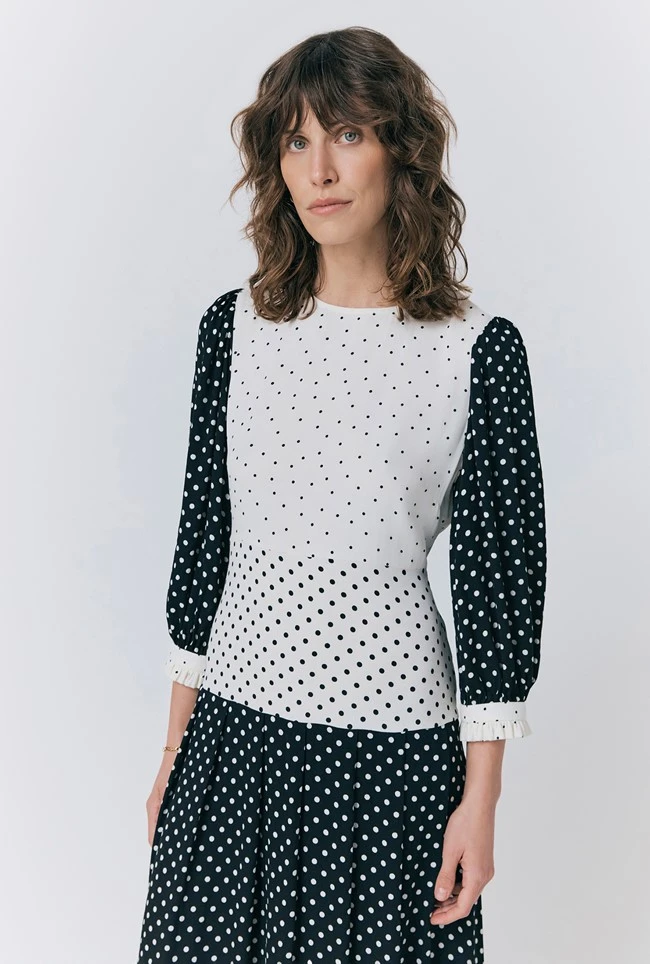 Iris Crepe Polka Dot Midi Dress 3 Iris Crepe Polka Dot Midi Dress
