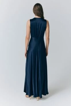 River V Neck Button Satin Maxi Dress 9 River V Neck Button Satin Maxi Dress -Ghost Fashion Store D10G001 K10 32839 650px 964px