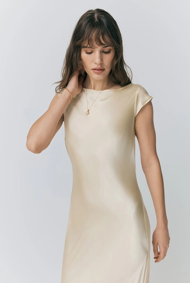 Averie Boat Neck Satin Maxi Dress 4 Averie Boat Neck Satin Maxi Dress - Image 2