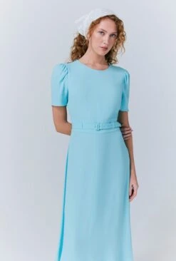 Jasmine Crepe Belted Midi Dress -Ghost Fashion Store D10G018 K94 33420 650px 964px