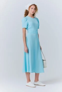 Jasmine Crepe Belted Midi Dress -Ghost Fashion Store D10G018 K94 33466 650px 964px