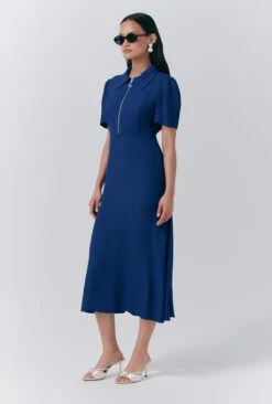 Haisley Crepe Collared Midi Tea Dress -Ghost Fashion Store D10G019 K06 33732 650px 964px