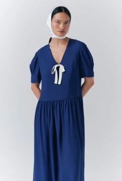 Peony Crepe Midi Dress -Ghost Fashion Store D10G020 K06 33567 650px 964px