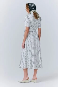 Giselle Crepe Polka Dot Wrap Dress -Ghost Fashion Store D10G030 Z08 33364 650px 964px