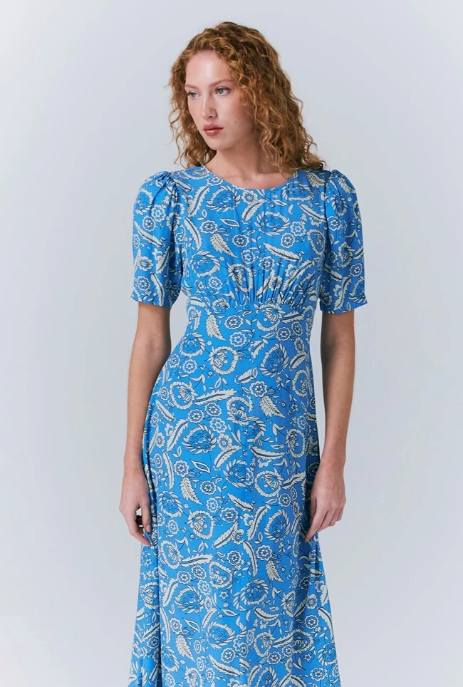 Esme Mono Floral Crepe Dress 6 Esme Mono Floral Crepe Dress - Image 4