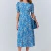 Esme Mono Floral Crepe Dress -Ghost Fashion Store D10G031 Z71 33406 650px 964px