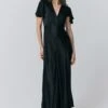 Delphine Button Satin Maxi Dress -Ghost Fashion Store D10G035 A01 33757 650px 964px