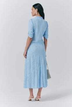 Gemma Crepe Embroidered Dress -Ghost Fashion Store D10G037 K16 33598 650px 964px