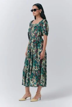 Georgia Tiered Floral Midi Dress 9 Georgia Tiered Floral Midi Dress -Ghost Fashion Store D10G038 Z78 33569 650px 964px