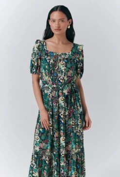 Georgia Tiered Floral Midi Dress 10 Georgia Tiered Floral Midi Dress -Ghost Fashion Store D10G038 Z78 33571 650px 964px