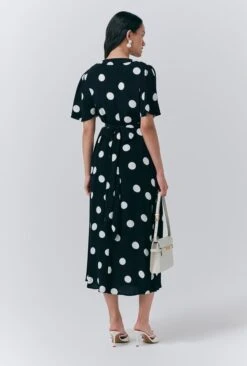 Jess Crepe Polka Dot Midi Tea Dress 11 Jess Crepe Polka Dot Midi Tea Dress -Ghost Fashion Store D10G039 Z14 33654 650px 964px