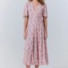 Jess Crepe Floral Midi Tea Dress -Ghost Fashion Store D10G039 Z75 33483 650px 964px