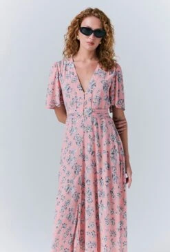 Jess Crepe Floral Midi Tea Dress 10 Jess Crepe Floral Midi Tea Dress -Ghost Fashion Store D10G039 Z75 33485 650px 964px