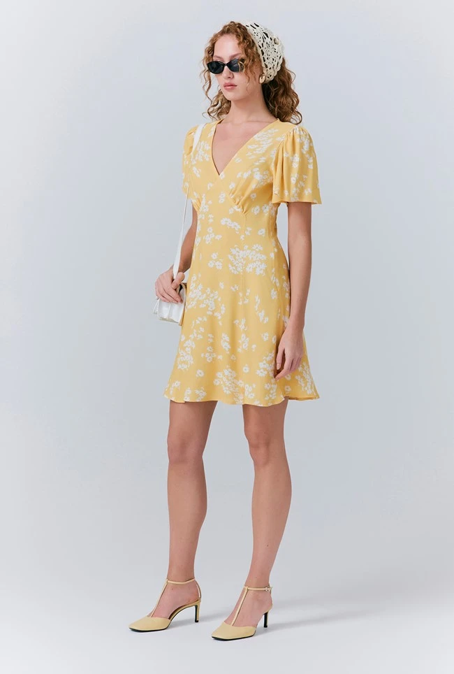 Ruby Crepe Floral Short Dress 6 Ruby Crepe Floral Short Dress - Image 4