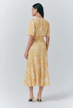 Jemima Crepe Floral Belted Midi Dress -Ghost Fashion Store D10G043 Z79 33607 650px 964px