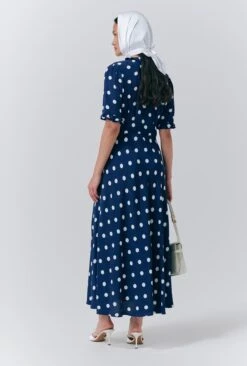 Saffie Crepe Polka Dot Button Through Dress -Ghost Fashion Store D10G046 Z70 33623 650px 964px