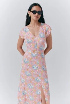 Blair Crepe Floral Sleeveless Midi Dress -Ghost Fashion Store D10G050 Z86 33556 650px 964px