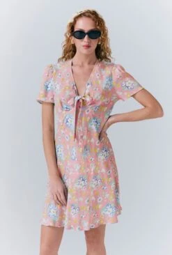 Lucy Crepe Floral Short Dress 10 Lucy Crepe Floral Short Dress -Ghost Fashion Store D10G051 Z86 33611 650px 964px