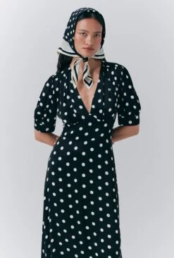 Alma Crepe Polka Dot Midi Dress 10 Alma Crepe Polka Dot Midi Dress -Ghost Fashion Store D10G054 Z27 33667 650px 964px