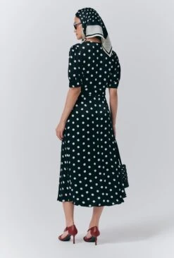 Alma Crepe Polka Dot Midi Dress 11 Alma Crepe Polka Dot Midi Dress -Ghost Fashion Store D10G054 Z27 33669 650px 964px