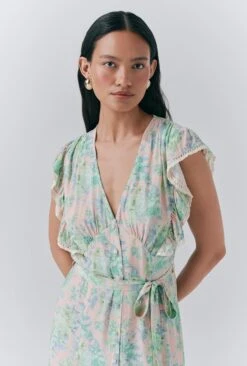 Lucia Crepe Floral Belted Midi Dress 8 Lucia Crepe Floral Belted Midi Dress -Ghost Fashion Store D10G056 Z91 33662 650px 964px