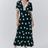 Belle Crepe Polka Dot Midi Tea Dress 1 Belle Crepe Polka Dot Midi Tea Dress -Ghost Fashion Store D10G057 Z14 33736 650px 964px
