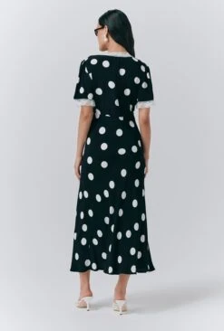 Belle Crepe Polka Dot Midi Tea Dress 11 Belle Crepe Polka Dot Midi Tea Dress -Ghost Fashion Store D10G057 Z14 33740 650px 964px