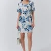 Reanna Linen Floral Short Dress