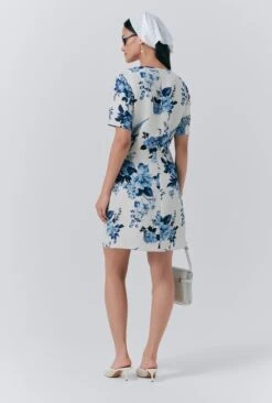 Reanna Linen Floral Short Dress 11 Reanna Linen Floral Short Dress -Ghost Fashion Store D10G060 Z92 33674 650px 964px