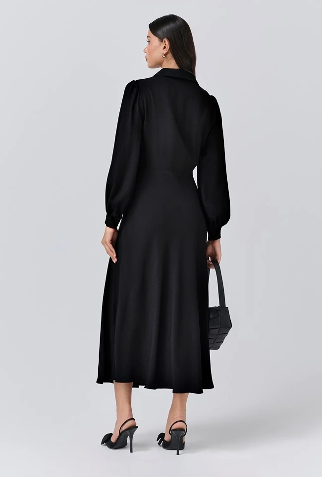 Wendy Crepe Collared Neck Midi Dress 7 Wendy Crepe Collared Neck Midi Dress - Image 5