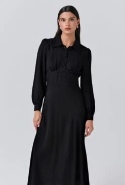 Wendy Crepe Collared Neck Midi Dress 10 Wendy Crepe Collared Neck Midi Dress -Ghost Fashion Store D11G009 K10 33854 650px 964px