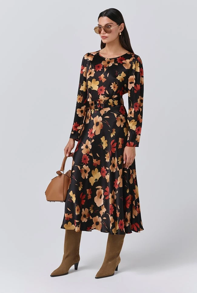Sophia Floral Boat Neck Midi Dress 5 Sophia Floral Boat Neck Midi Dress - Image 3