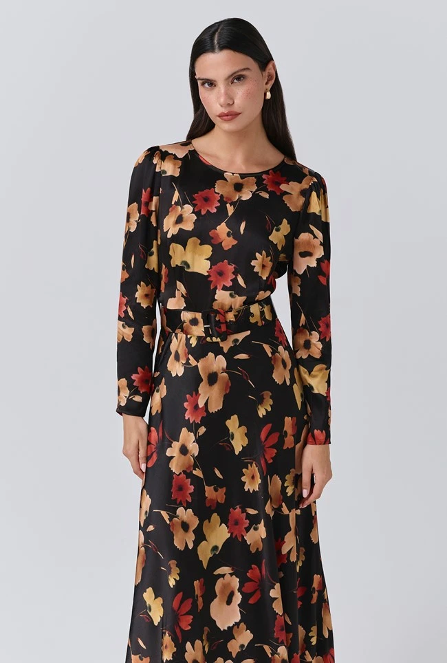 Sophia Floral Boat Neck Midi Dress 6 Sophia Floral Boat Neck Midi Dress - Image 4