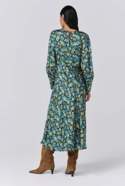 Fiona Satin Boat Neck Midi Dress -Ghost Fashion Store D11G033 Z02 33976 650px 964px