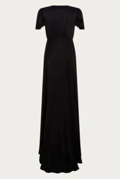 Delphine Satin Maxi Dress Black -Ghost Fashion Store DF46CA A01 24059 650px 964px