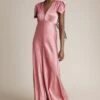 Delphine Satin Maxi Dress Pink 2 Delphine Satin Maxi Dress Pink -Ghost Fashion Store DF46CA H50 26493 650px 964px
