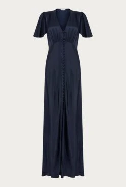Delphine Satin Maxi Dress Navy -Ghost Fashion Store DF46CA K10 22979 650px 964px