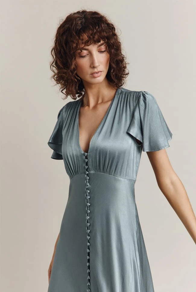 Delphine Satin Maxi Dress Slate Blue 3 Delphine Satin Maxi Dress Slate Blue