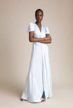 Delphine Satin Maxi Dress Pale Blue 11 Delphine Satin Maxi Dress Pale Blue -Ghost Fashion Store DF46CA K80 24046 650px 964px