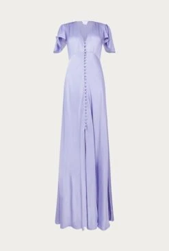 Delphine Satin Maxi Dress Violet -Ghost Fashion Store DF46CA L02 26505 650px 964px