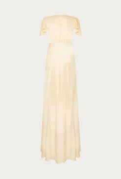 Delphine Satin Maxi Dress Buttermilk -Ghost Fashion Store DF46CA M09 26485 650px 964px