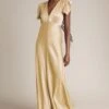 Delphine Satin Maxi Dress Buttermilk -Ghost Fashion Store DF46CA M09 26491 650px 964px