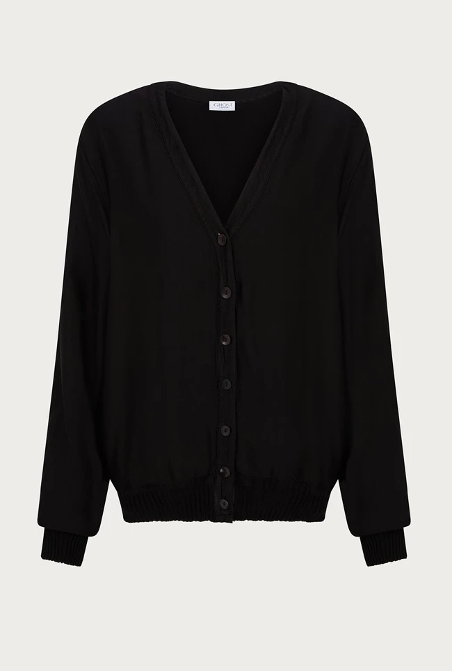 Mia Satin Bomber Jacket Black 7 Mia Satin Bomber Jacket Black - Image 5