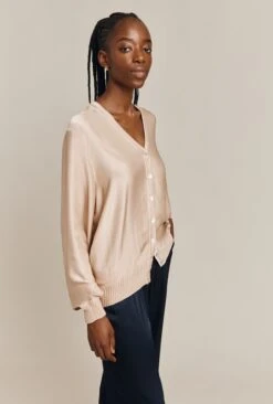 Mia Satin Bomber Jacket Stone -Ghost Fashion Store J06G001 N04 26938 650px 964px