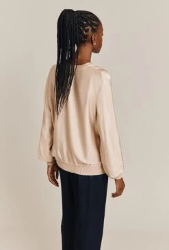 Mia Satin Bomber Jacket Stone -Ghost Fashion Store J06G001 N04 26939 650px 964px