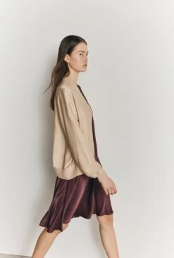 Mia Satin Bomber Jacket Stone -Ghost Fashion Store J06G001 N04 27082 650px 964px