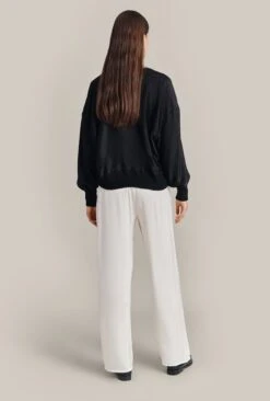 Anouk Satin Bomber Jacket Black -Ghost Fashion Store J07G004 A01 29079 650px 964px