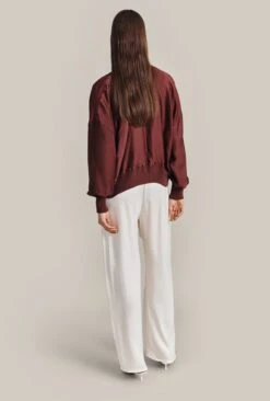 Anouk Satin Bomber Jacket Russet -Ghost Fashion Store J07G004 G20 29084 650px 964px