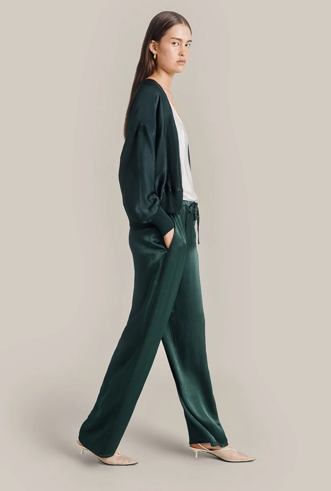 Anouk Satin Bomber Jacket Cedar 4 Anouk Satin Bomber Jacket Cedar - Image 2